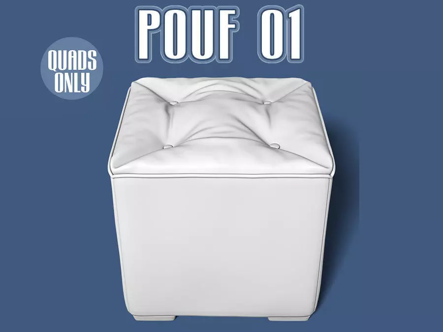 Pouf 01 3D model_0