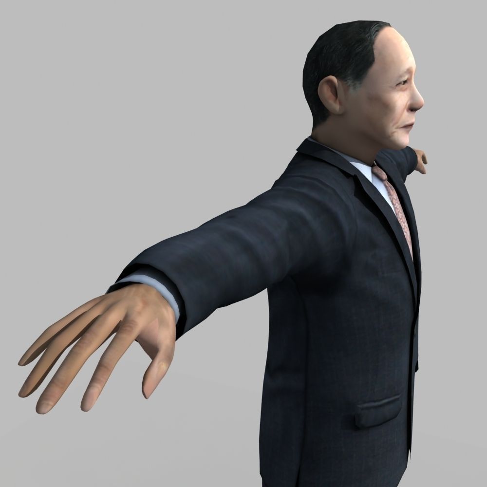 Asian Man 04 3D model_7