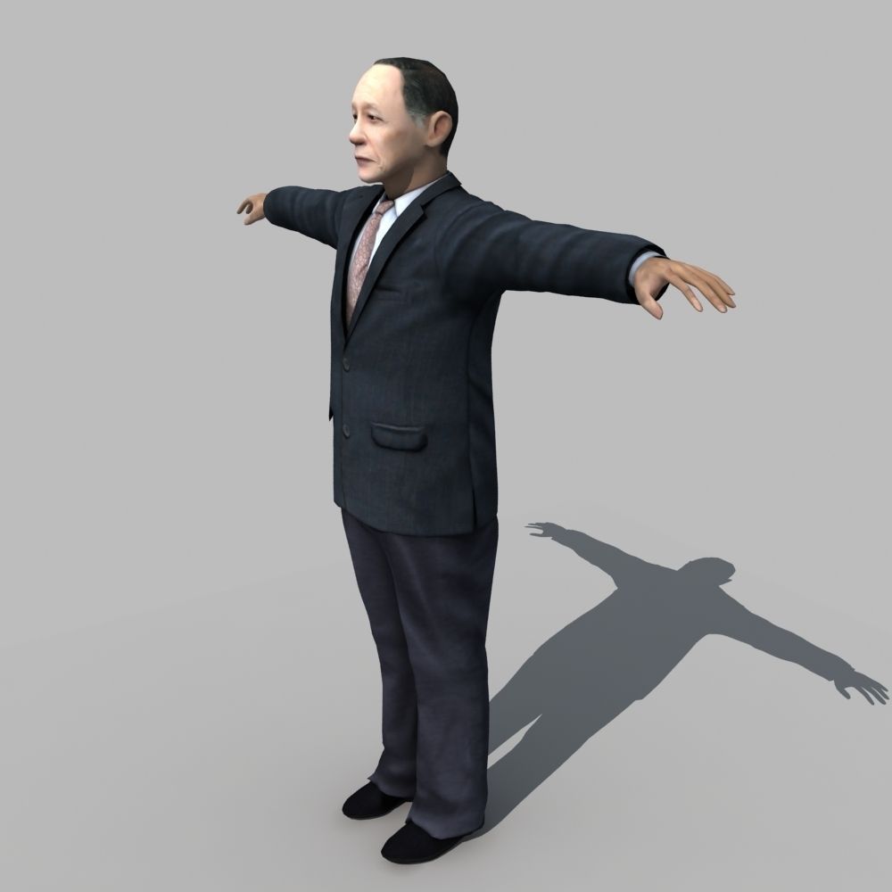 Asian Man 04 3D model_2