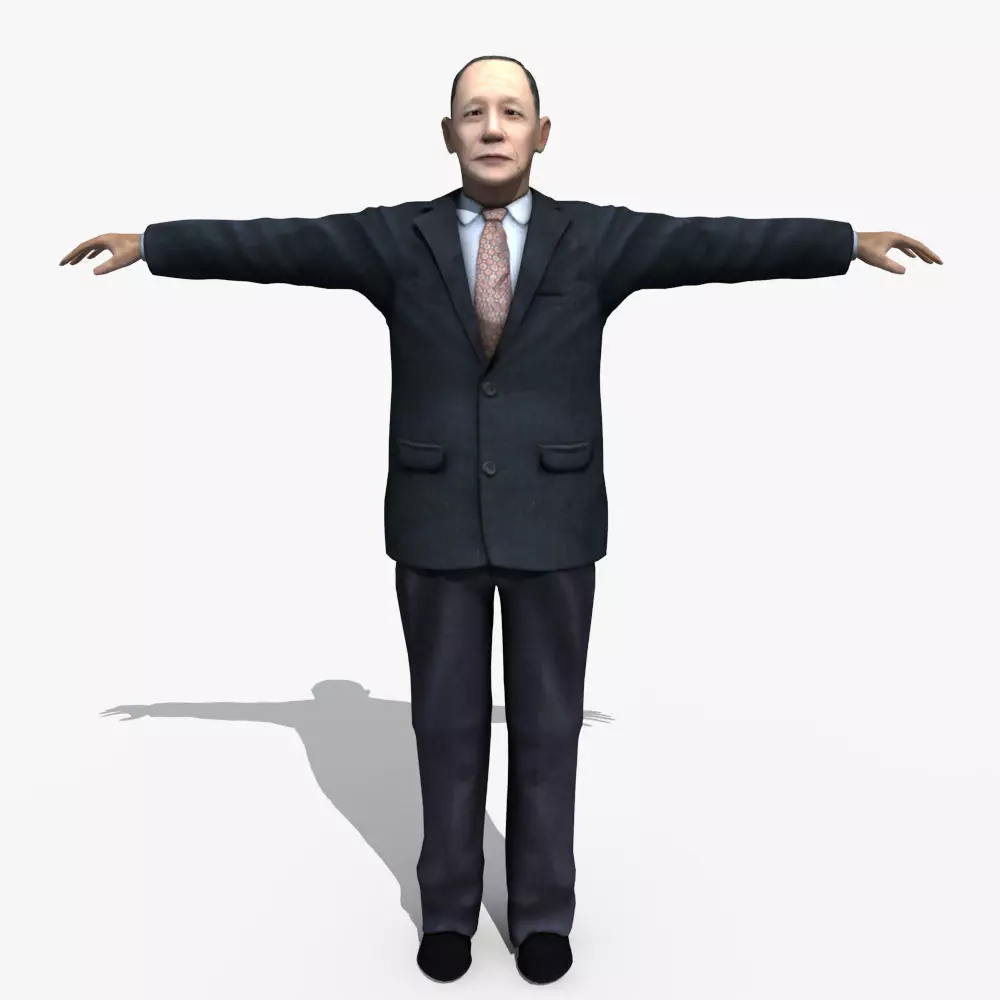 Asian Man 04 3D model_0