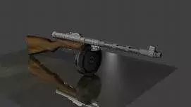 Untextured rifle Free low-poly 3D model_0
