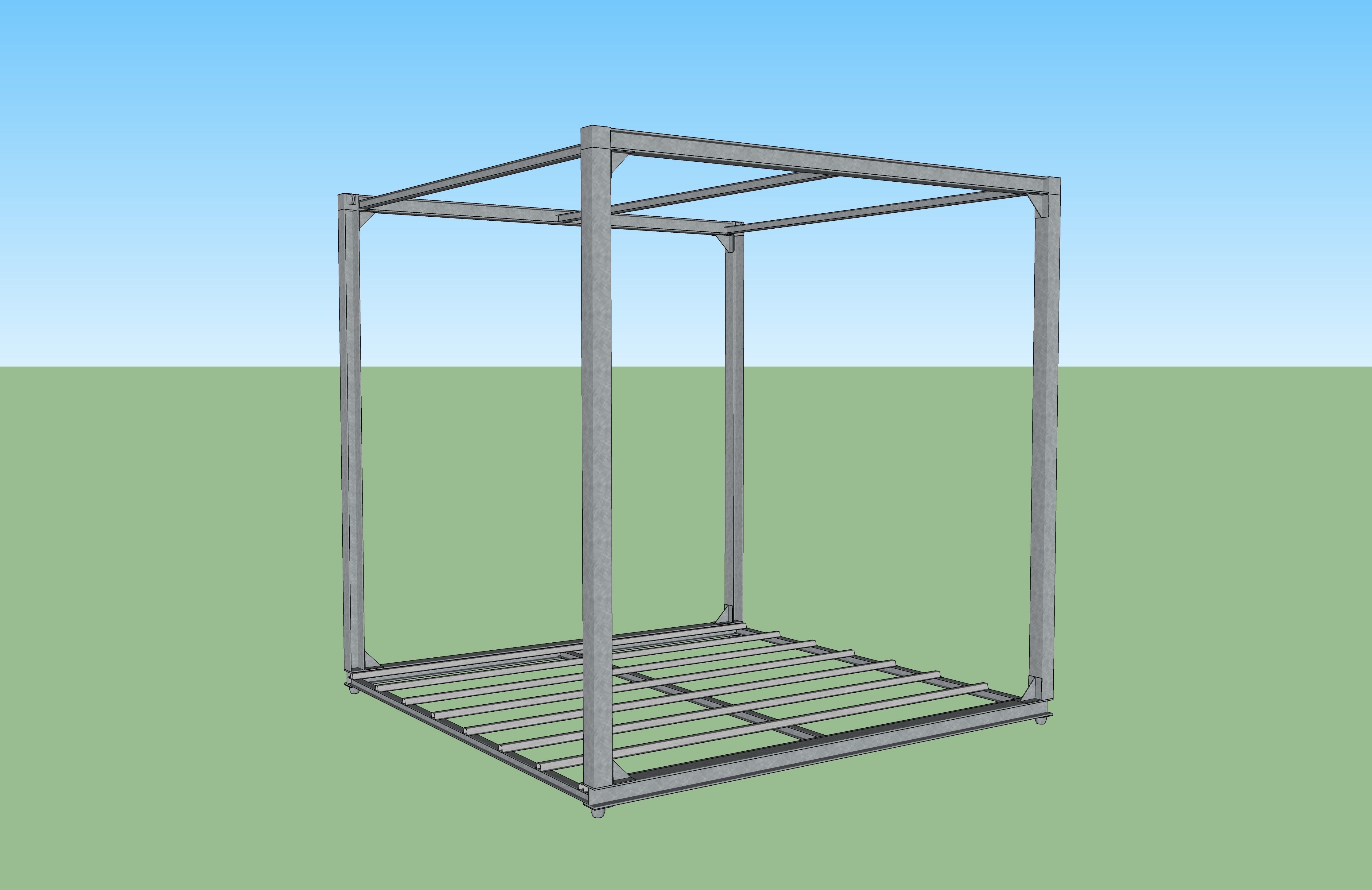 Structural Frame A - 8x8x8 Free 3D model_0