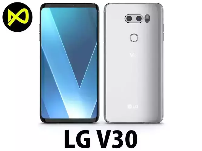 LG V30 Cloid Silver 3D model