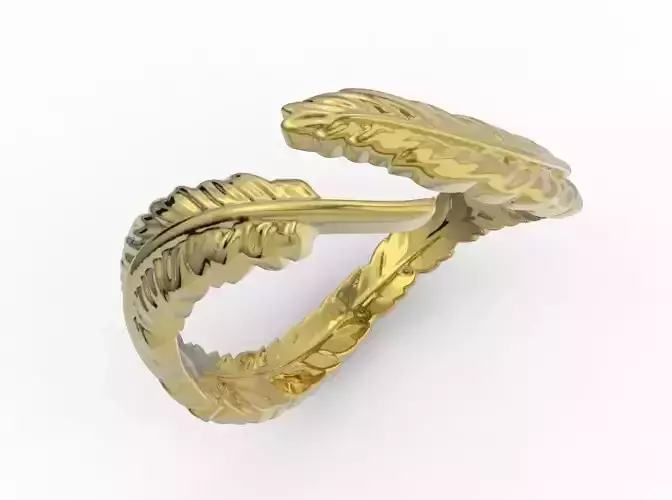 RING007 gold leaf ring