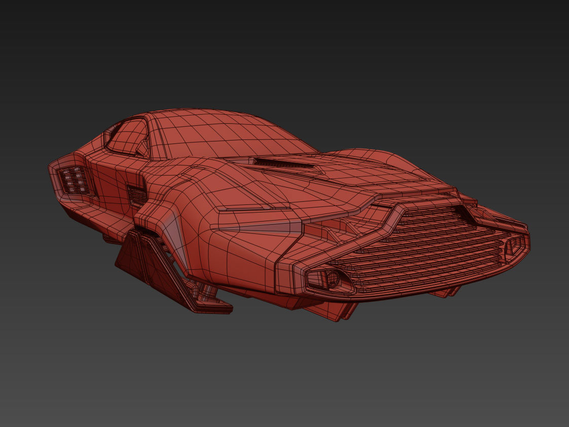 Hover sport car 3D model_8