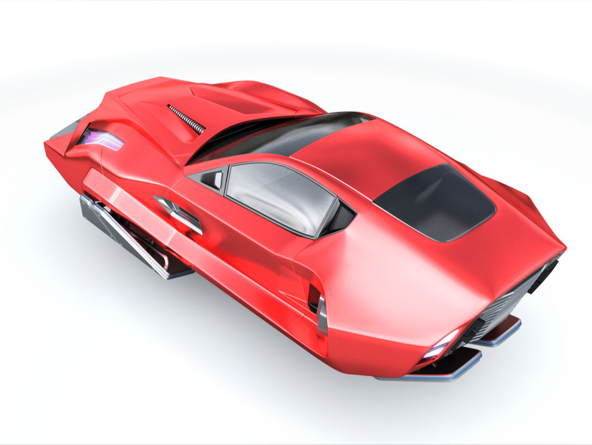 Hover sport car 3D model_5