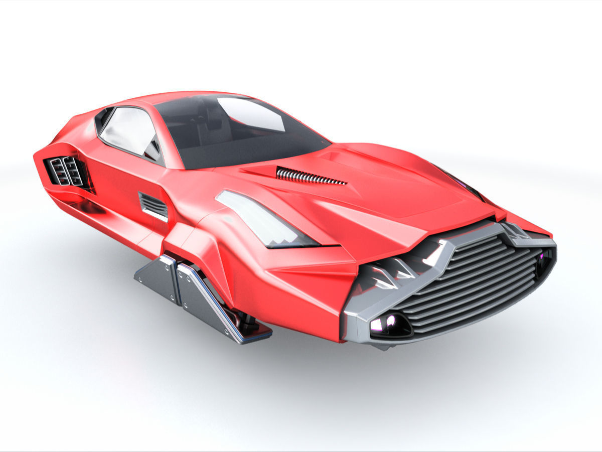 Hover sport car 3D model_2