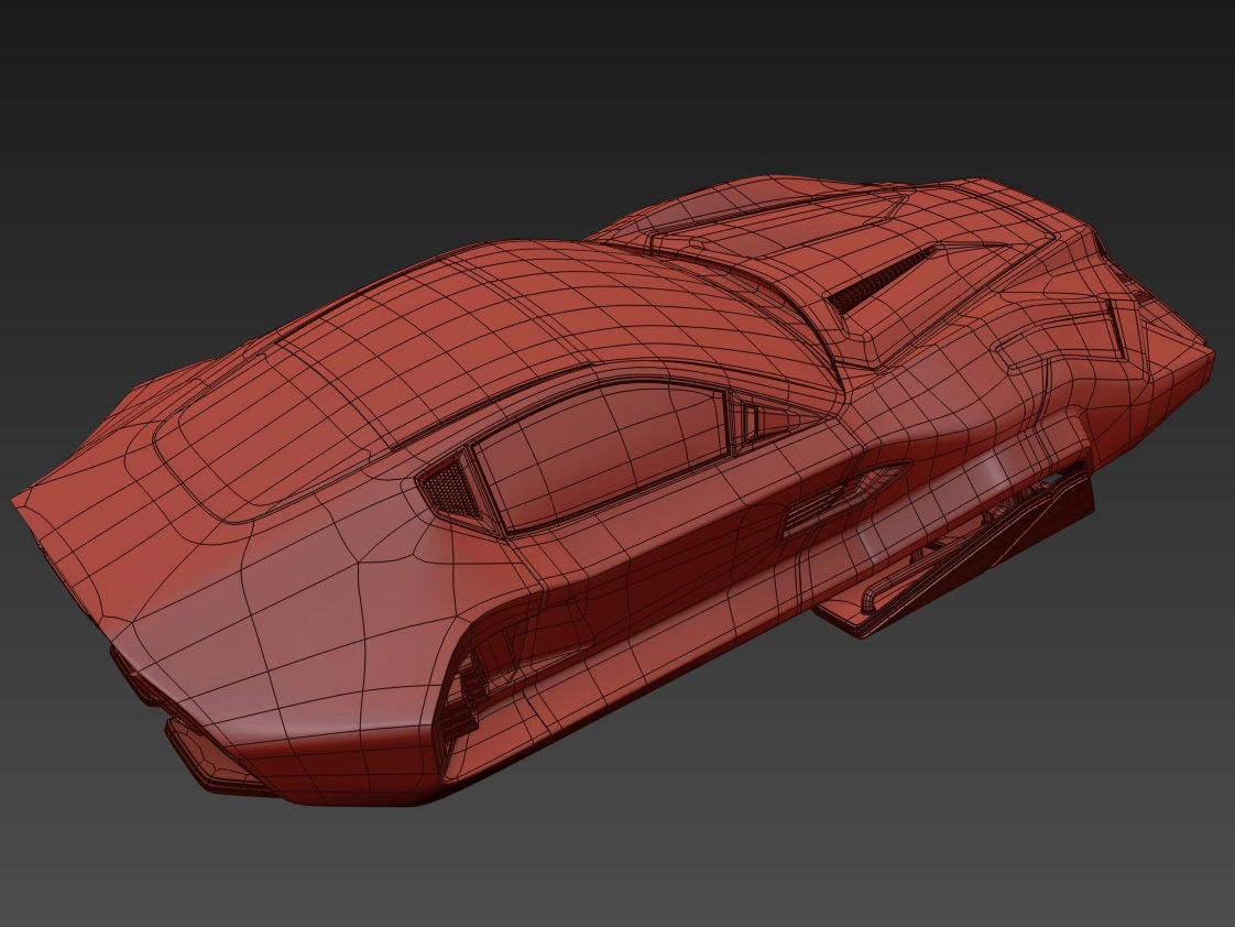Hover sport car 3D model_9