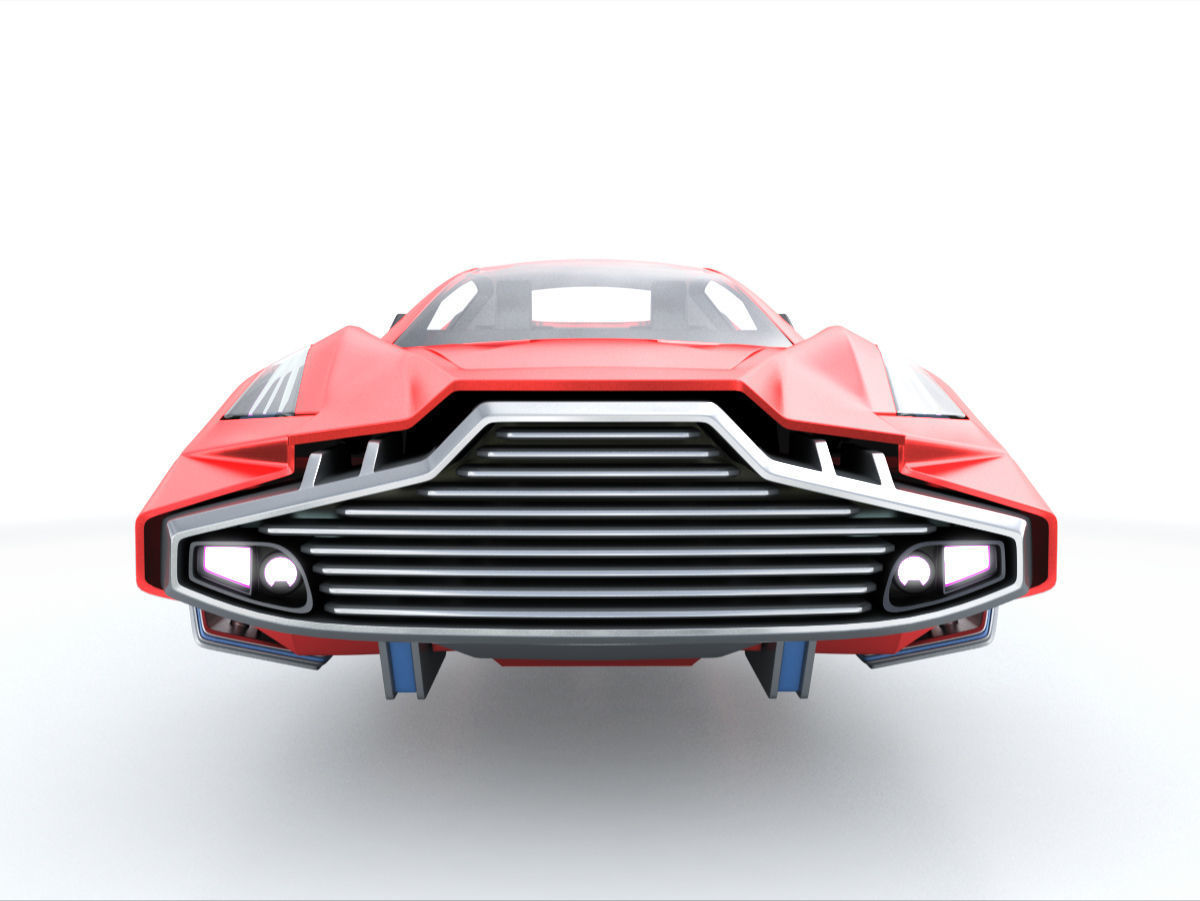 Hover sport car 3D model_6