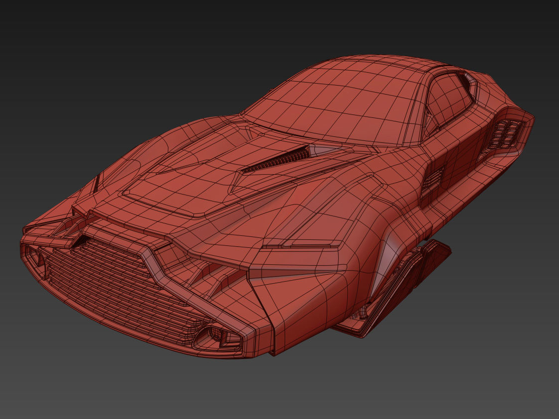 Hover sport car 3D model_10