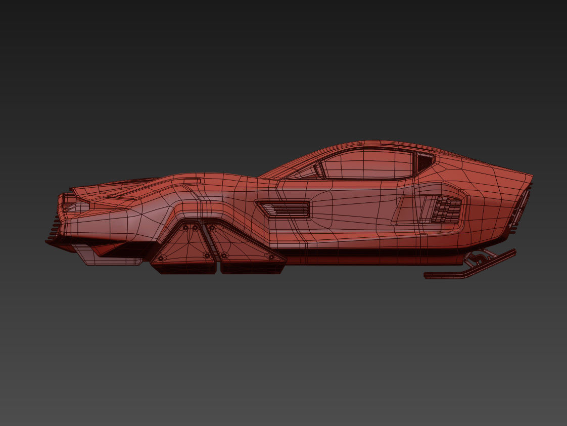 Hover sport car 3D model_12