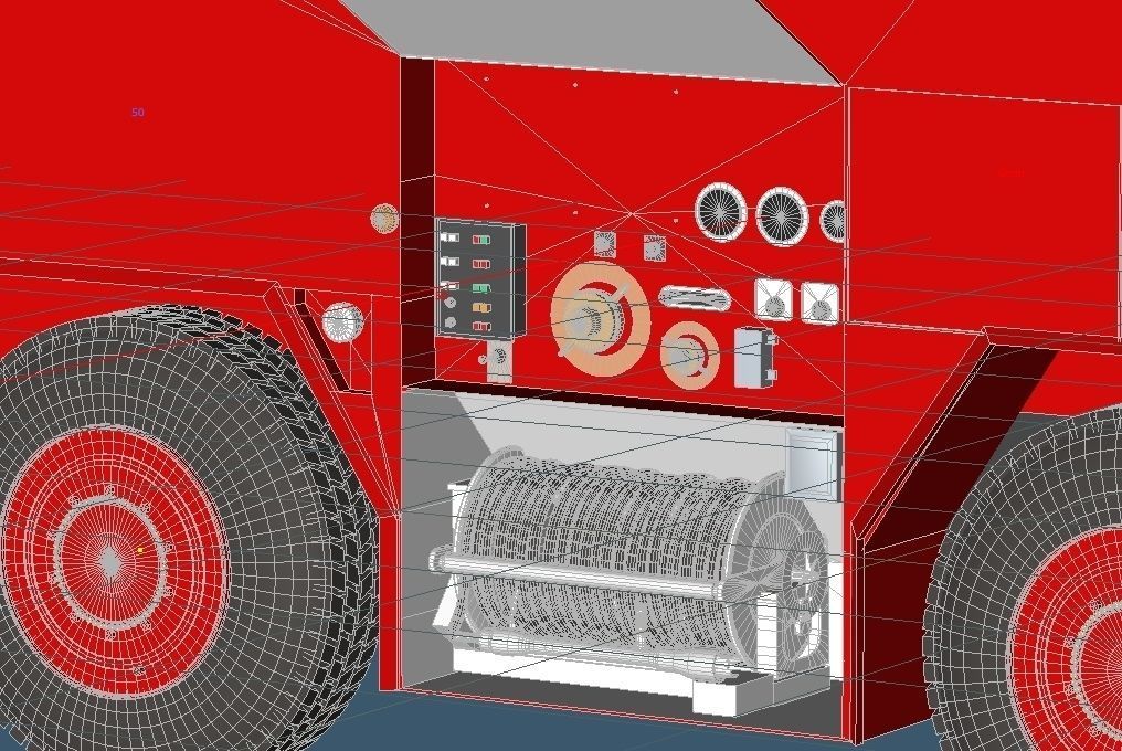 Japan Air Self-Defense Force A-MB-3 Rescue Fire Engine 3D model_8