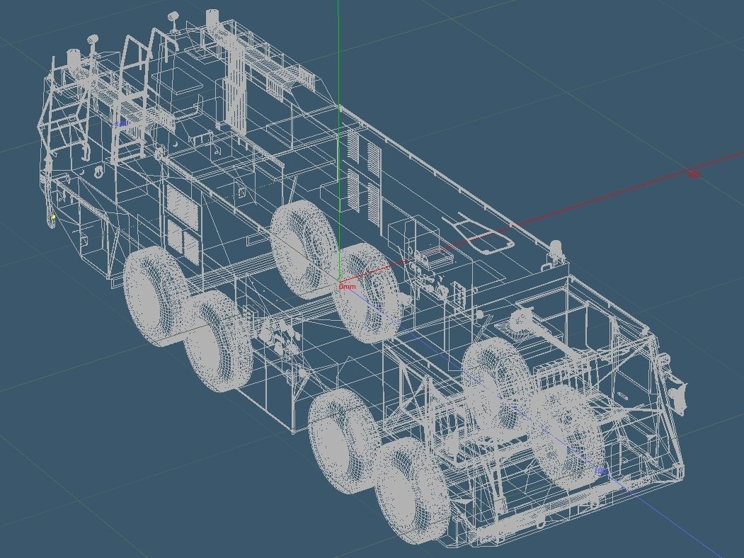 Japan Air Self-Defense Force A-MB-3 Rescue Fire Engine 3D model_17