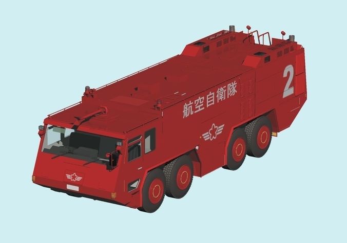Japan Air Self-Defense Force A-MB-3 Rescue Fire Engine 3D model