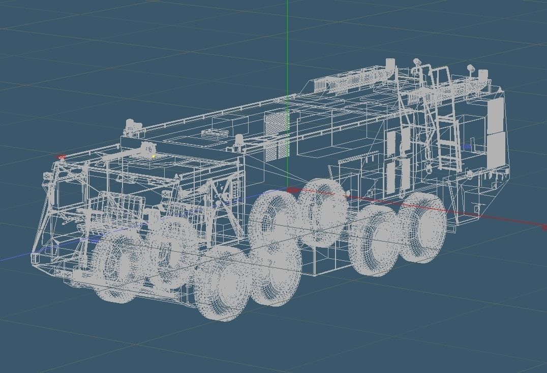 Japan Air Self-Defense Force A-MB-3 Rescue Fire Engine 3D model_15
