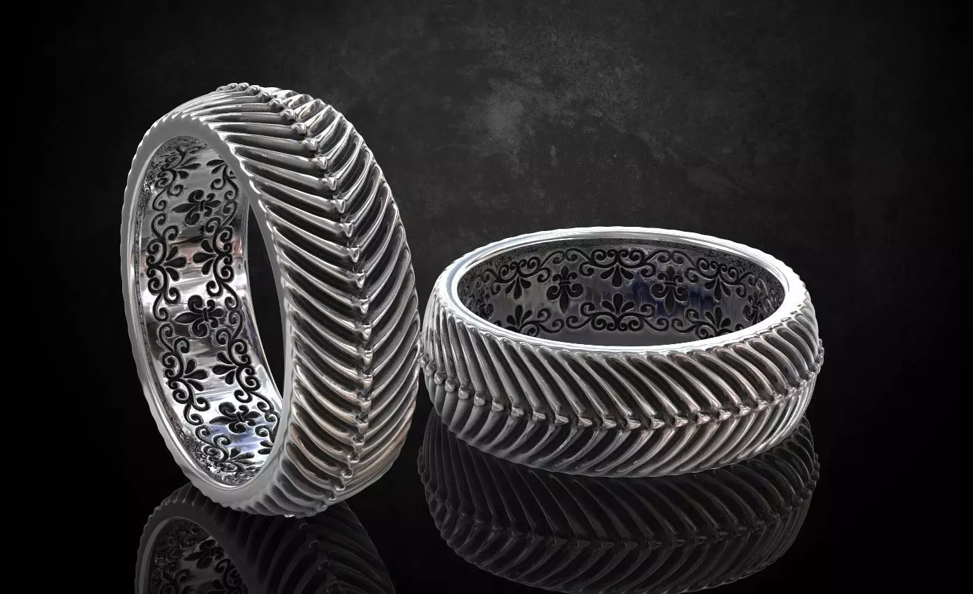 The ring in the style of antiquity sizes from 5 to 11 206 3D print model_0