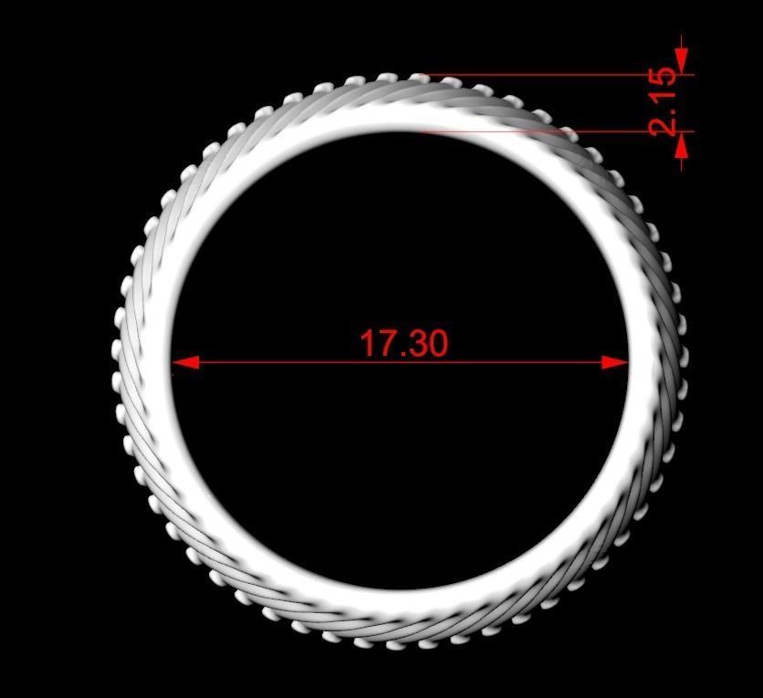 The ring in the style of antiquity sizes from 5 to 11 206 3D print model_11