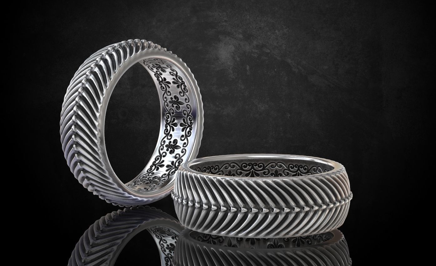The ring in the style of antiquity sizes from 5 to 11 206 3D print model_7