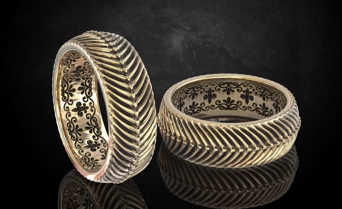 The ring in the style of antiquity sizes from 5 to 11 206 3D print model_1