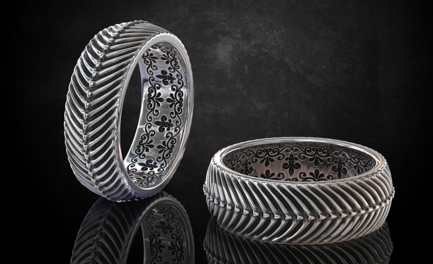 The ring in the style of antiquity sizes from 5 to 11 206 3D print model_2