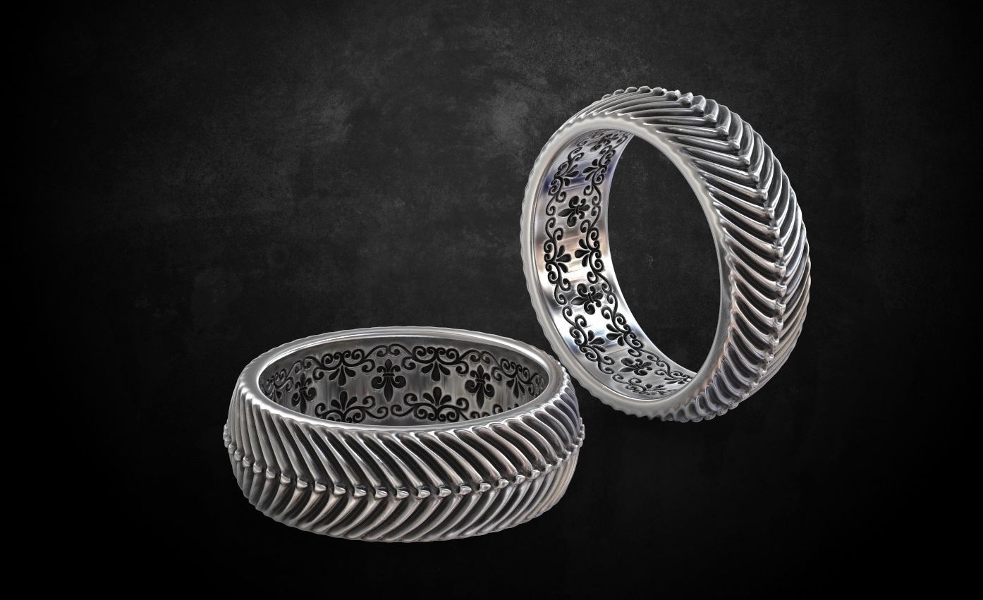 The ring in the style of antiquity sizes from 5 to 11 206 3D print model_8