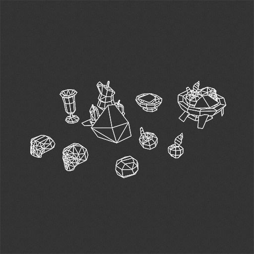 Dungeon Entourage Set - Low Poly Hand Painted Low-poly 3D model_16