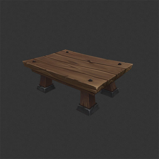 Dungeon Entourage Set - Low Poly Hand Painted Low-poly 3D model_7