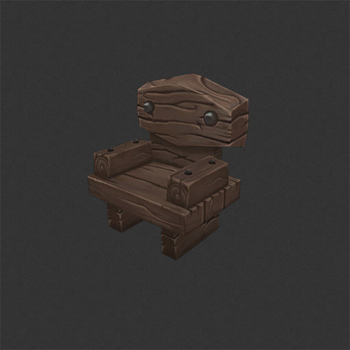 Dungeon Entourage Set - Low Poly Hand Painted Low-poly 3D model_12