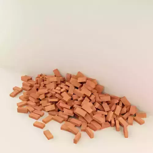 bricks 02 stack of bricks on the wall