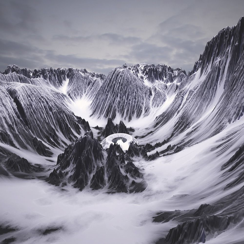 Mountains mountain range with snow