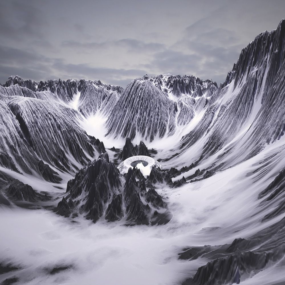 Mountains mountain range with snow 3D model
