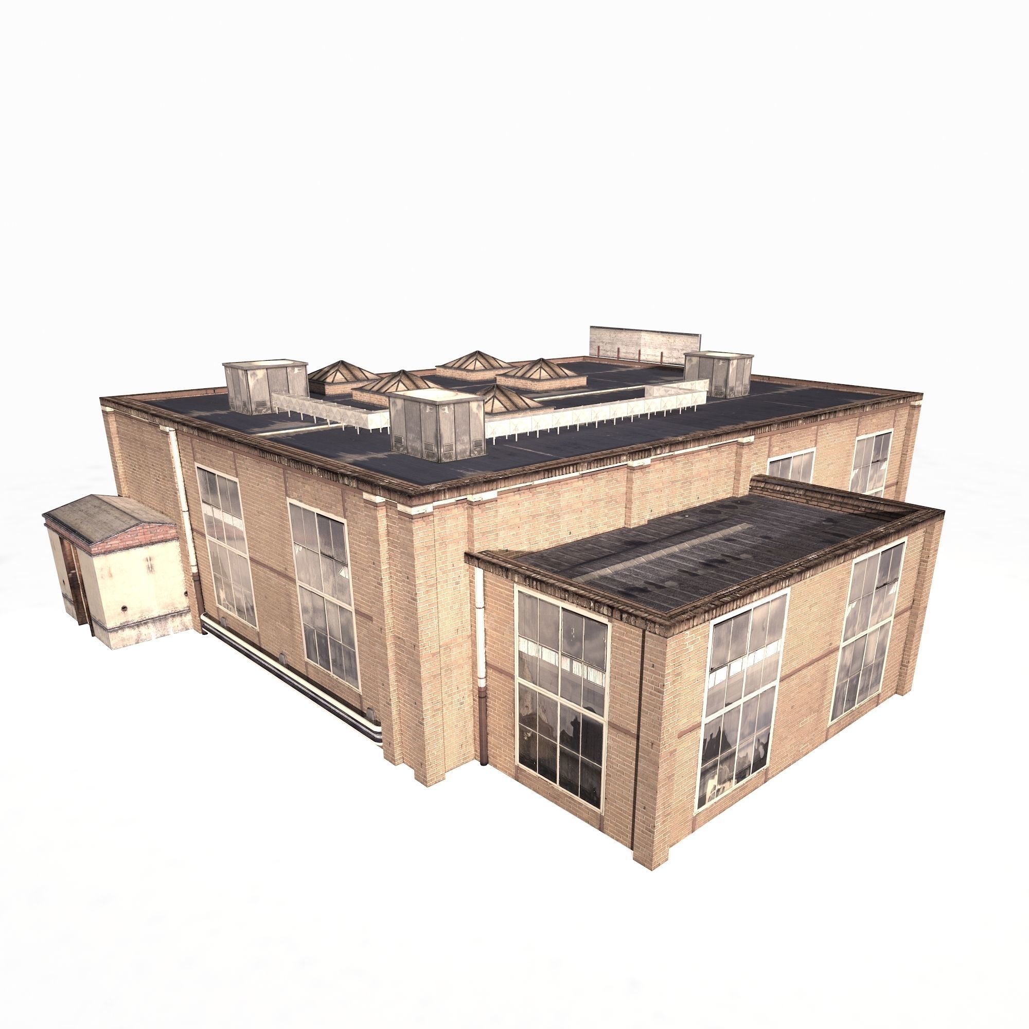 Garage Building 188 Low Poly Low-poly 3D model_2