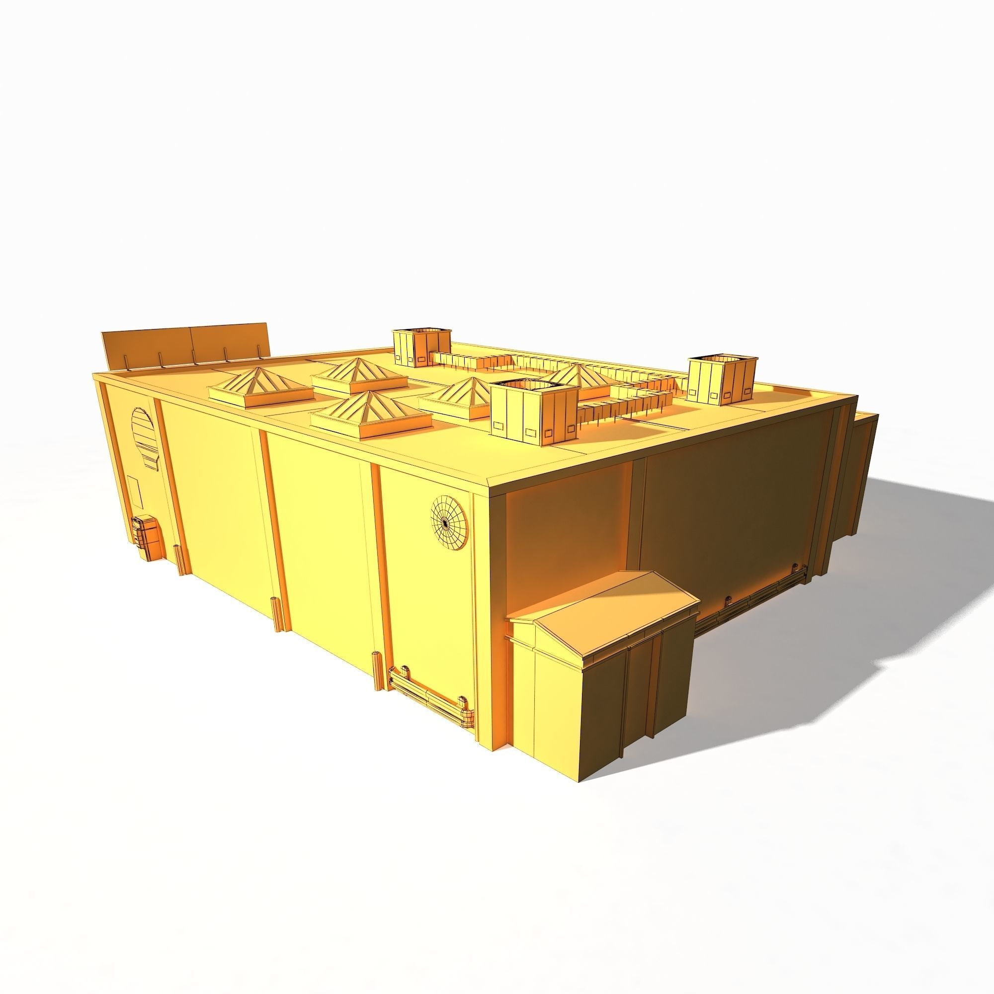 Garage Building 188 Low Poly Low-poly 3D model_8