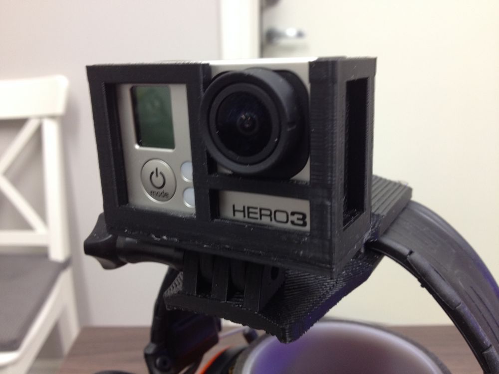 GoPro Headmount for headgear Free 3D print model_8