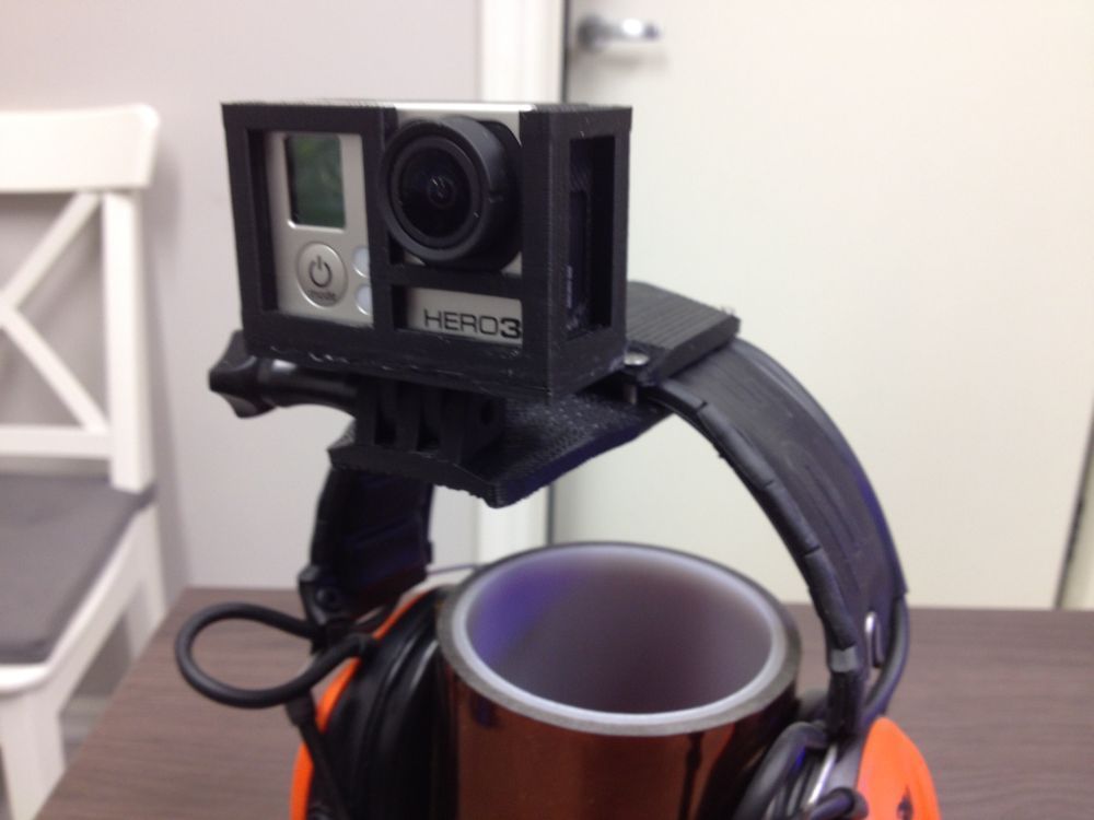 GoPro Headmount for headgear Free 3D print model_9