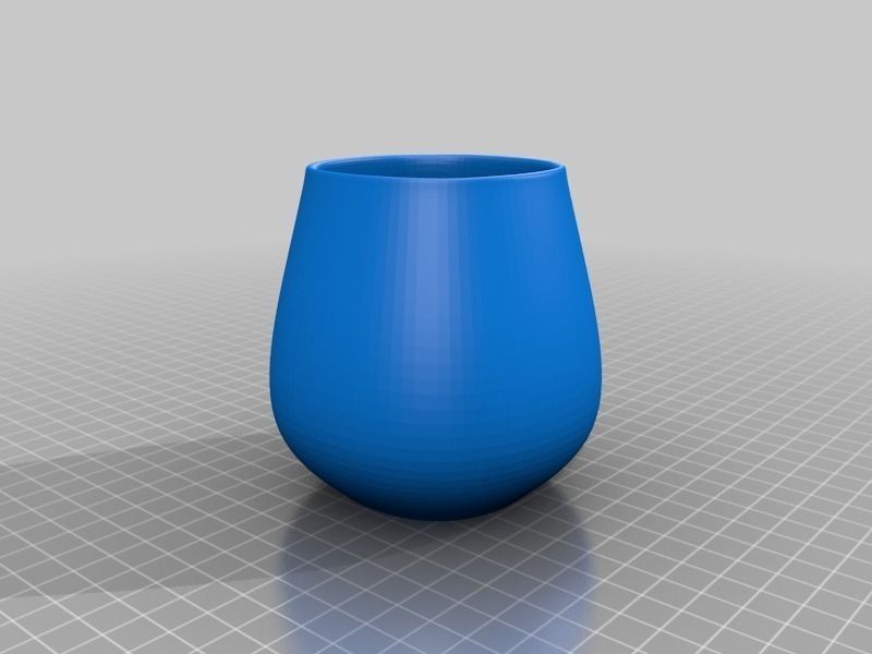 Stemless Wine Glass Free 3D print model_2