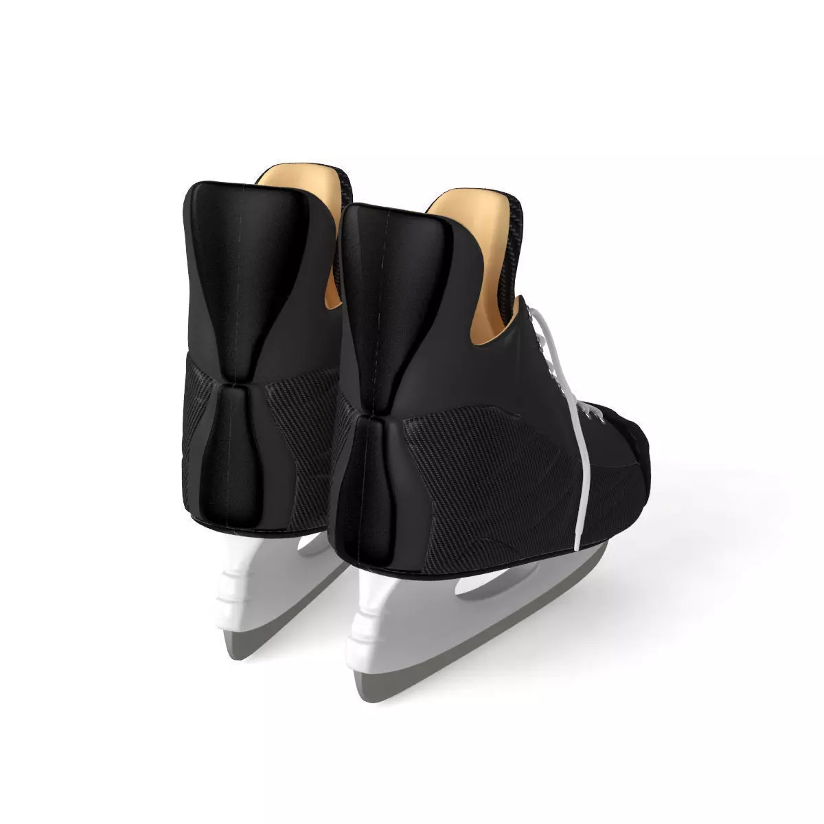 Skates pair of hockey 3D model_0
