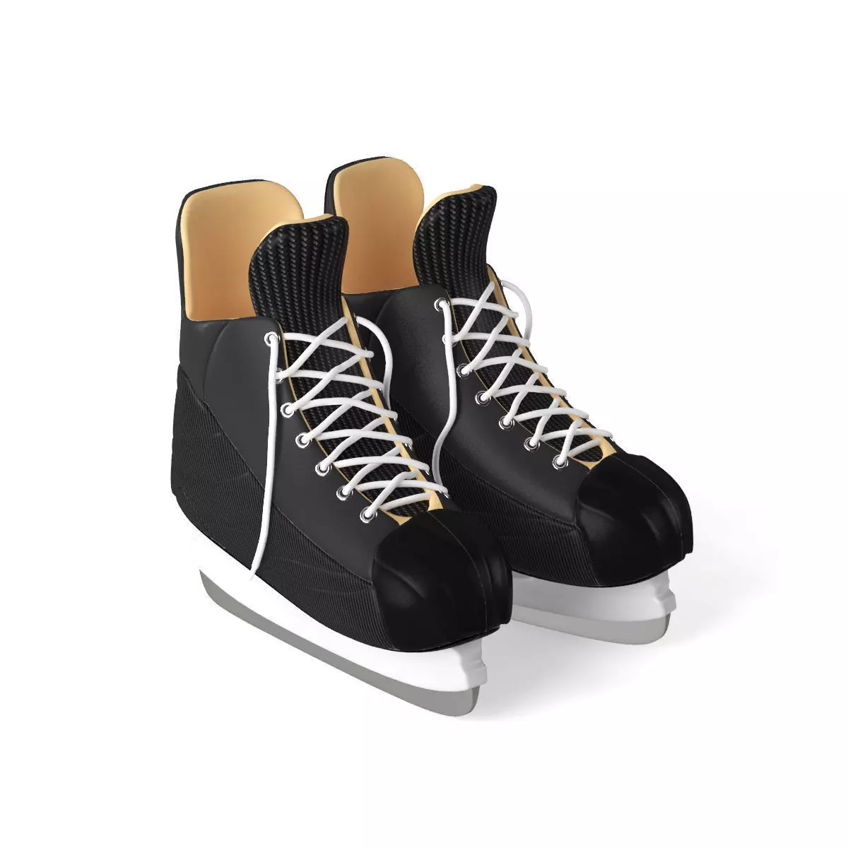 Skates pair of hockey 3D model_2