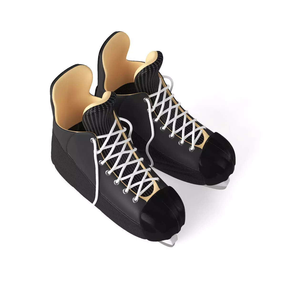 Skates pair of hockey 3D model_5