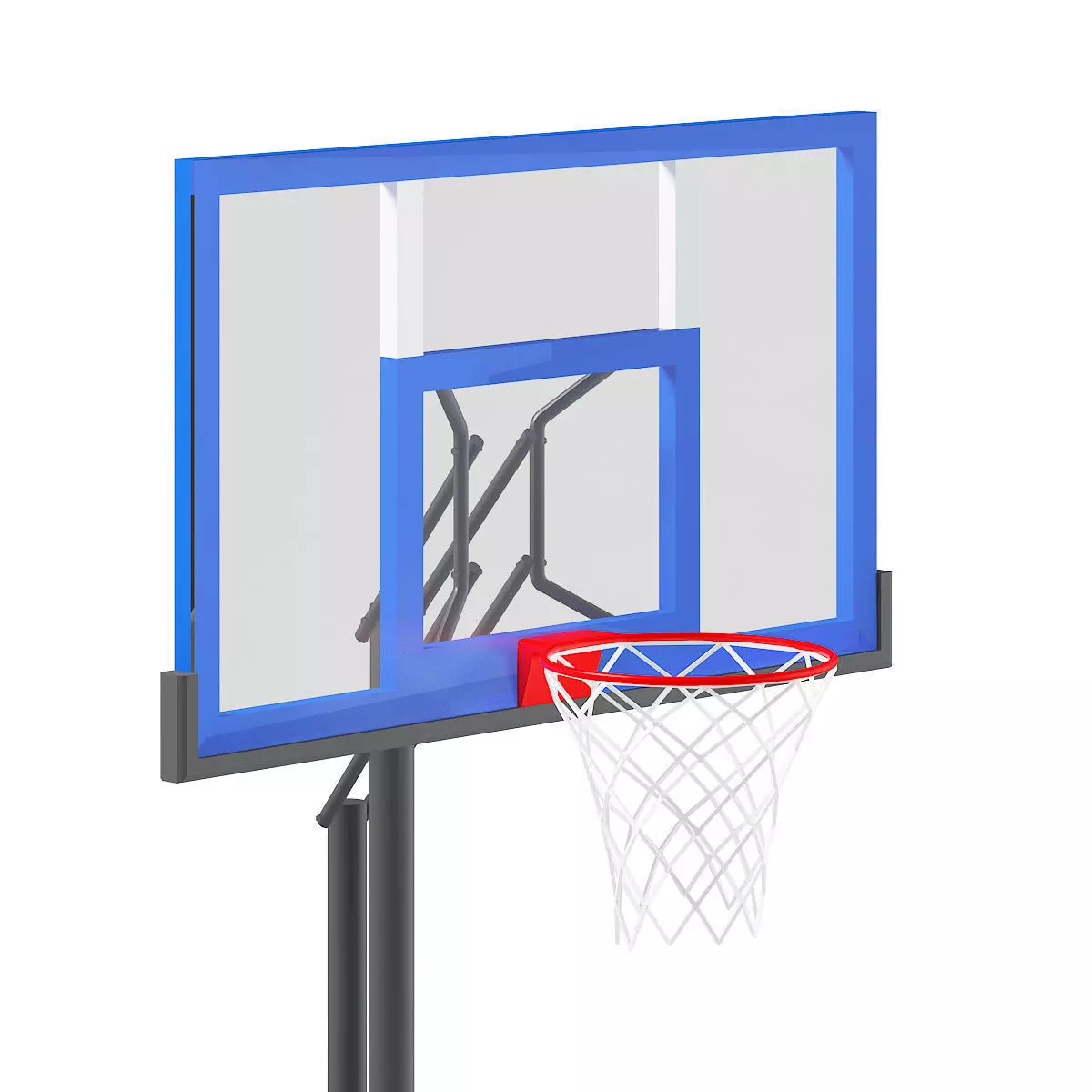 Basketball Backboard 3D model_2