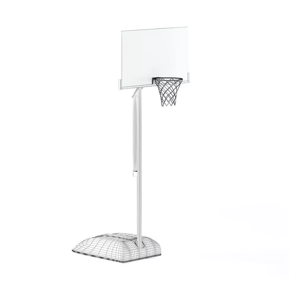 Basketball Backboard 3D model_5