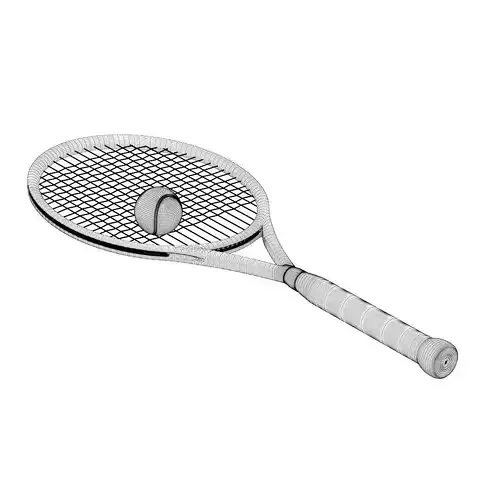 Tennis Racket and Ball