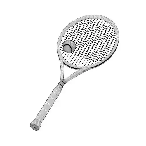 Tennis Racket and Ball