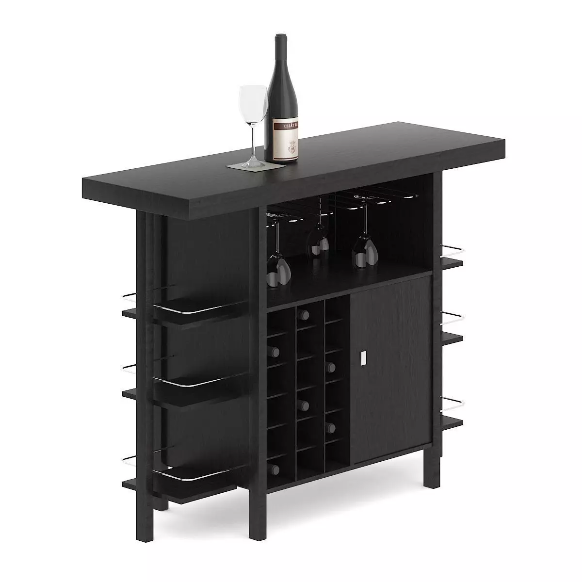 Mini Bar Table 3D model_4