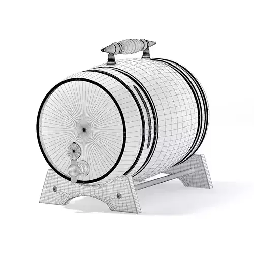 Wooden Keg 3D model