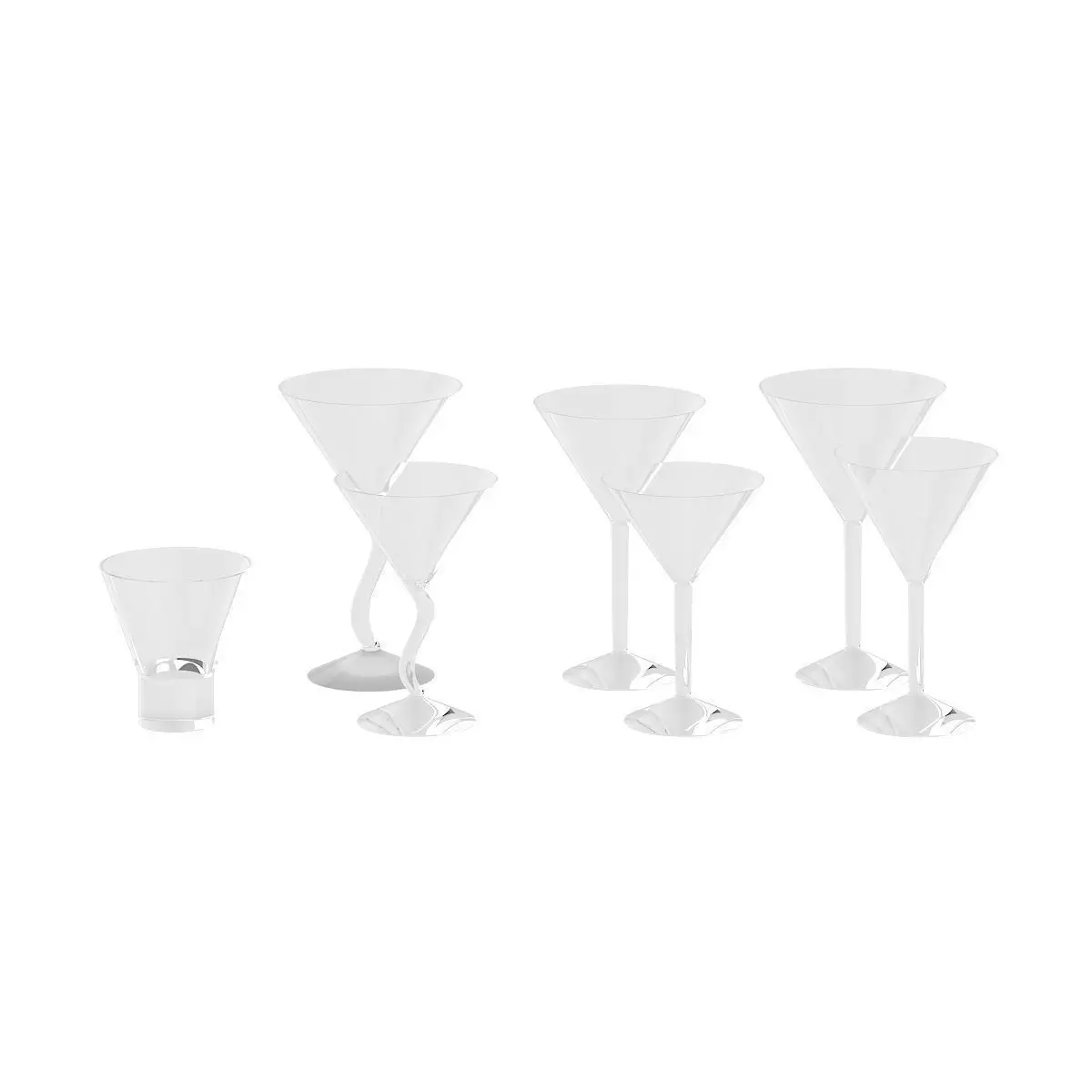 Set of Glasses 3D model_2