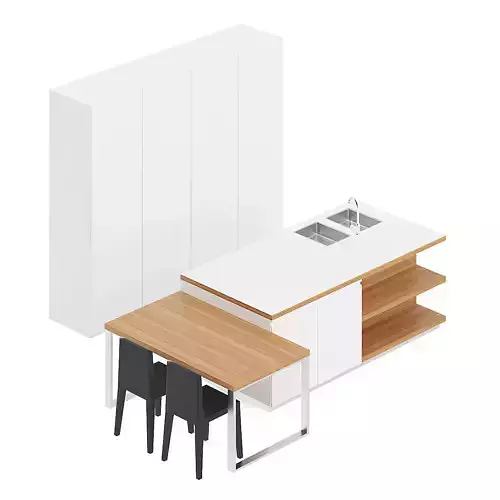 Kitchen Furniture Set 20 3D model