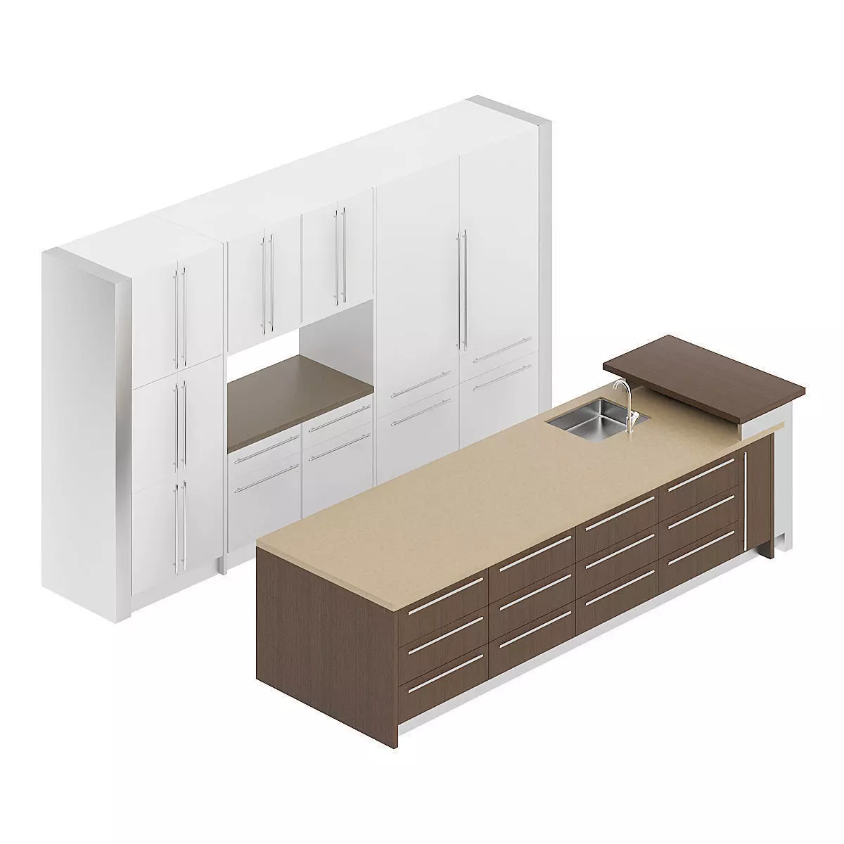 Kitchen Furniture Set 18 3D model