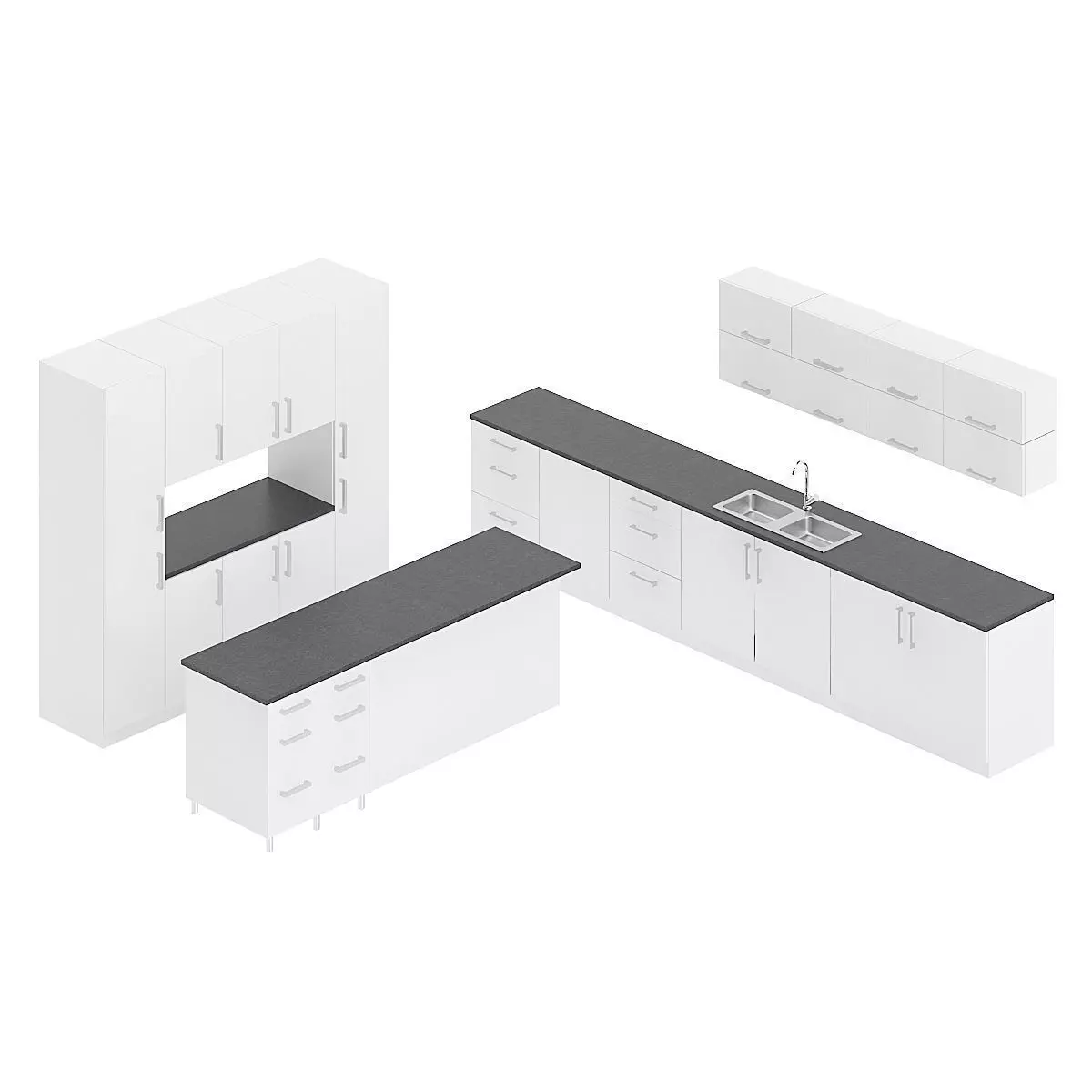 Kitchen Furniture Set 17 3D model