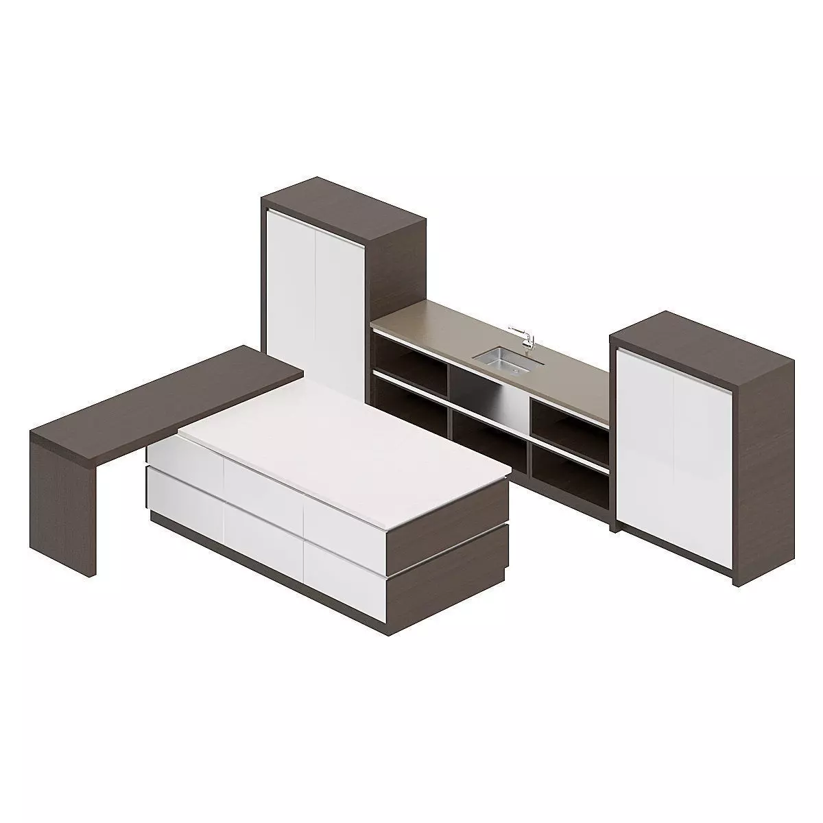 Kitchen Furniture Set 14 3D model
